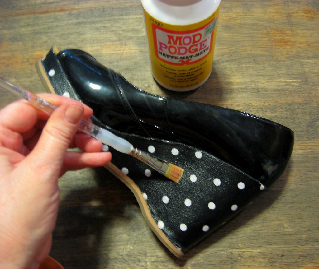 Fix your shoes with Mod Podge Pinching Your Pennies