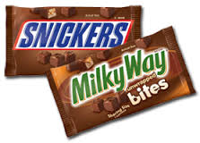 snickers milky way bites