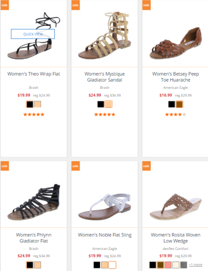 payless sandals clearance