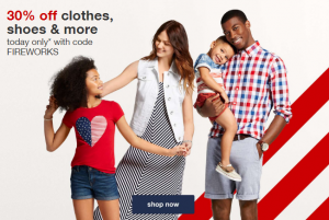 target 30 off clothes