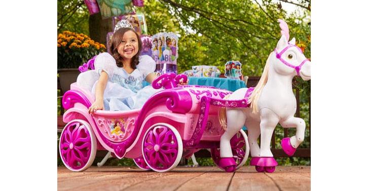 Disney Princess Royal Horse and Carriage Girls 6V Ride-On Toy by Huffy ...