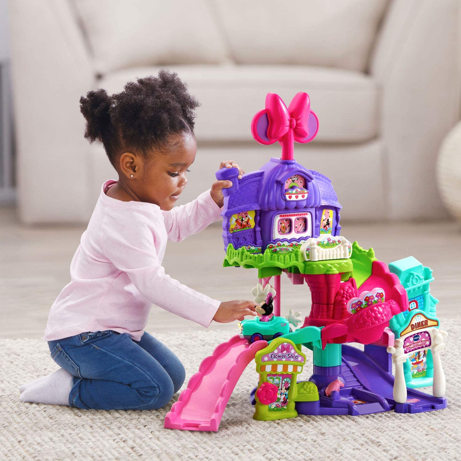 VTech Go! Go! Smart Wheels Disney Minnie Mouse Around Town Playset