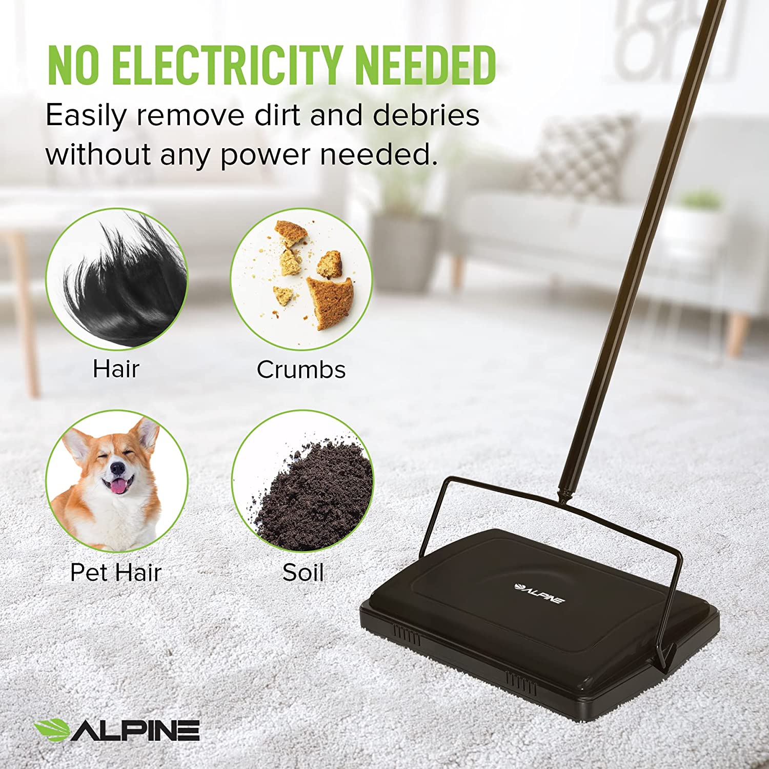 Alpine Manual Carpet Sweeper Only 19.83! Pinching Your Pennies