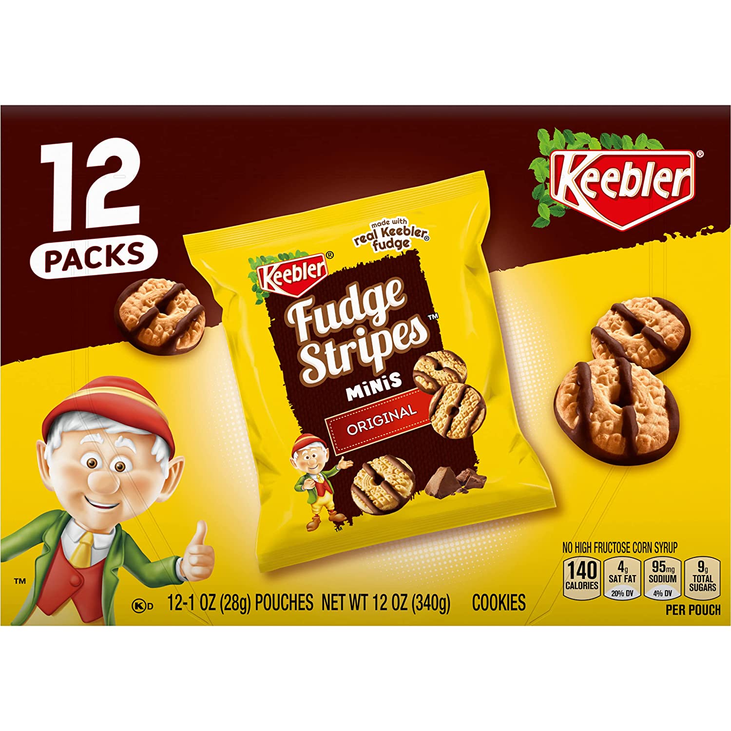 Keebler OnTheGo Fudge Stripes Cookies, 12ct Only 5.72! Pinching