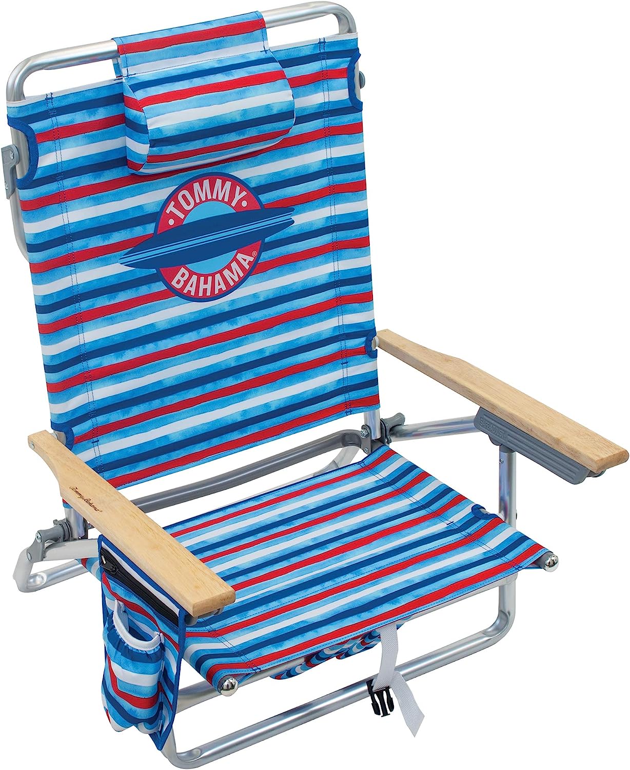 Tommy Bahama 5Position Classic Lay Flat Folding Backpack Beach Chair